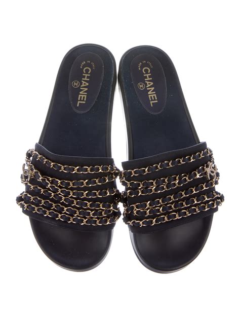 chanel crochet slides|chanel shoes price list.